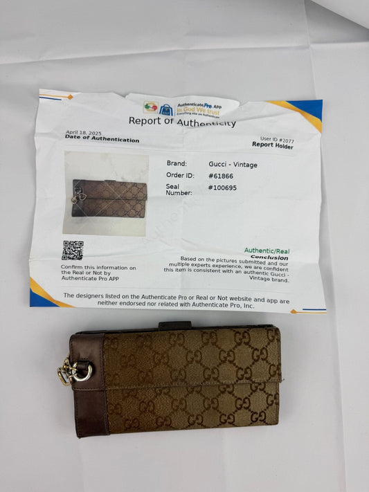 Authentic Gucci Monogram Wallet with Charms - Resale Thrift Boutique LLC.