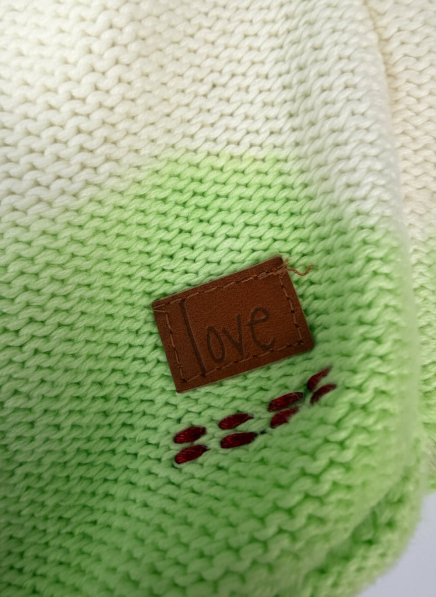 Peace Love World Tie - Dye Sweater - Green Turquoise Ombre - Resale Thrift Boutique LLC.