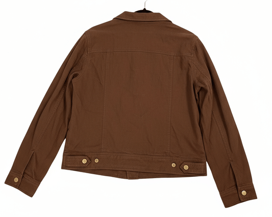 Rachel Zoe Brown Utility Jacket with Gold Hardware - Resale Thrift Boutique LLC.