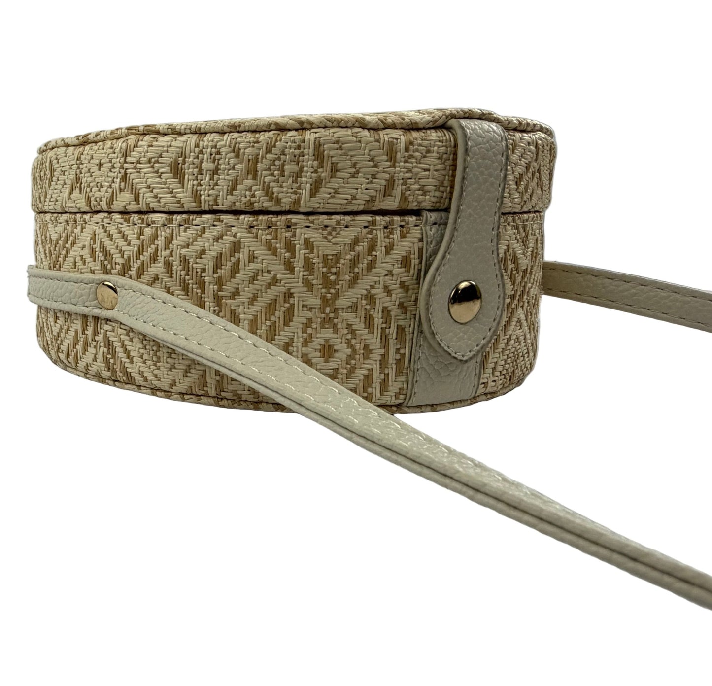 Vintage Lionel Javanna Cream Circle Woven Crossbody Bag - Resale Thrift Boutique LLC.