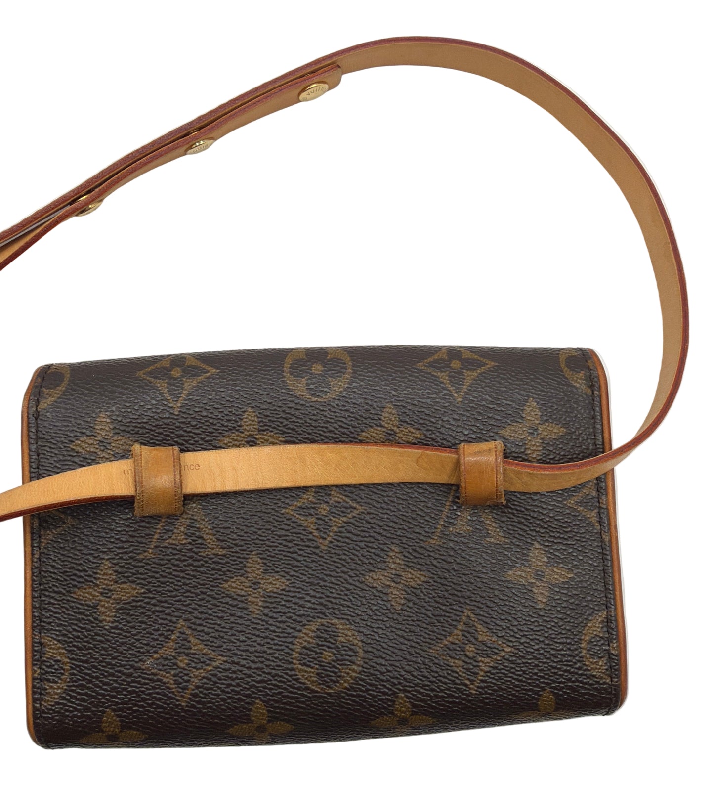 Authentic Louis Vuitton Florentine Monogram Belt Bag (S) – Vintage LV Waist Bag – COA, Dust Bag & Chain