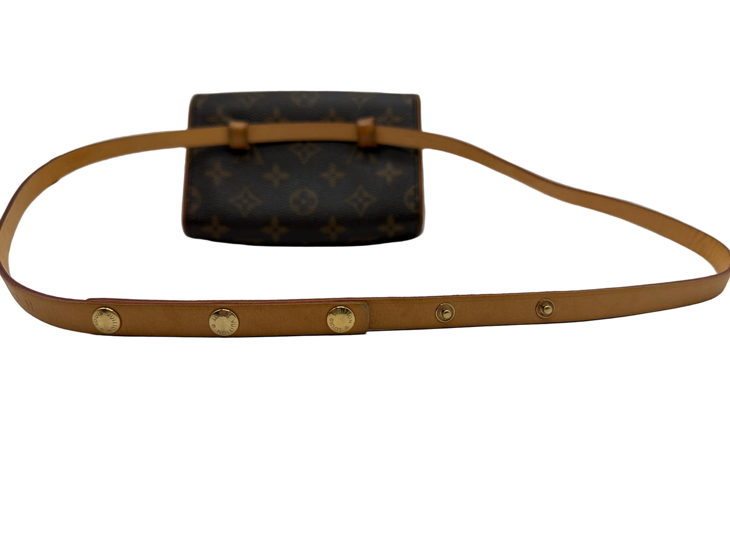 Authentic Louis Vuitton Florentine Monogram Belt Bag (S) – Vintage LV Waist Bag – COA, Dust Bag & Chain
