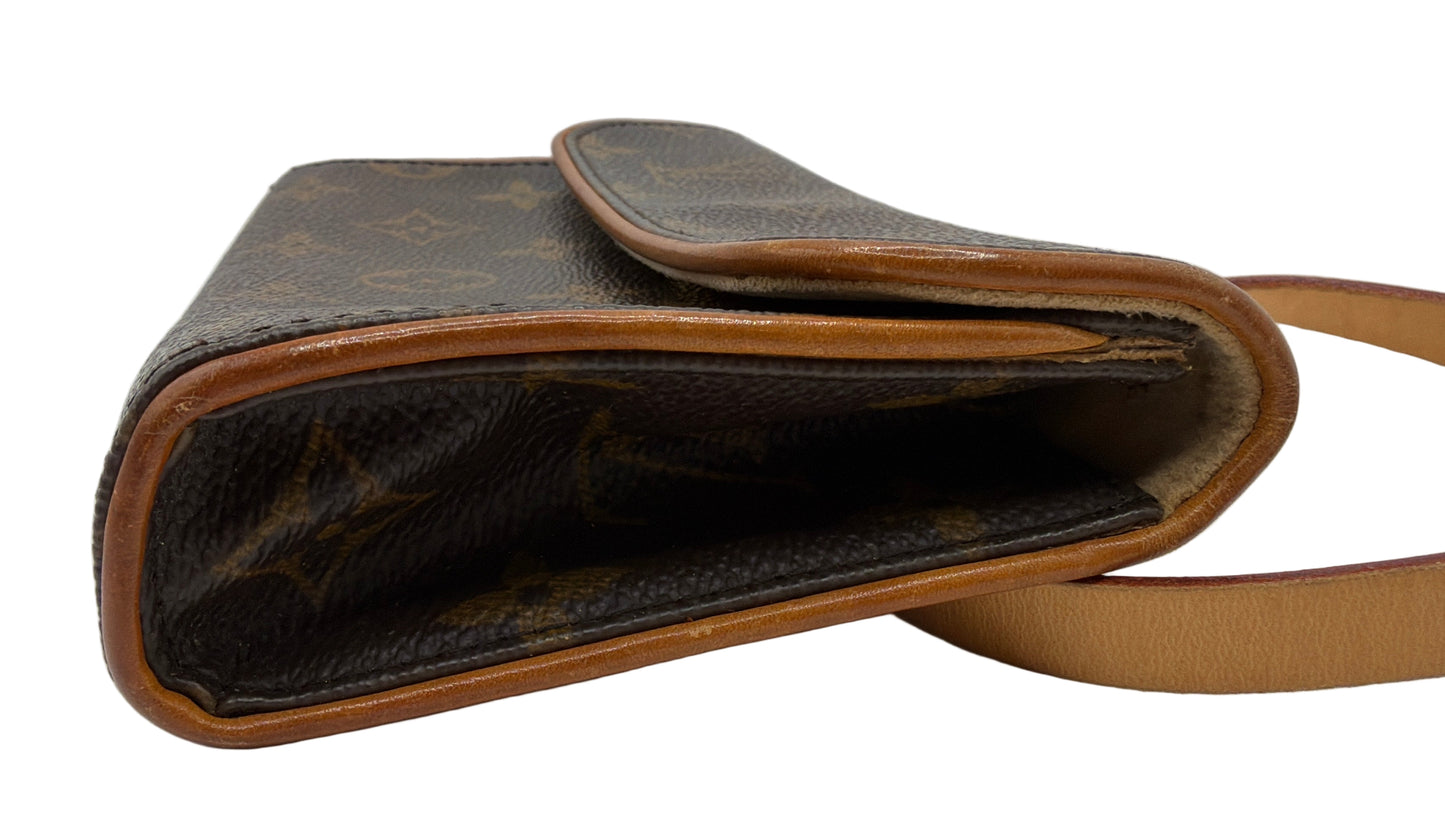 Authentic Louis Vuitton Florentine Monogram Belt Bag (S) – Vintage LV Waist Bag – COA, Dust Bag & Chain