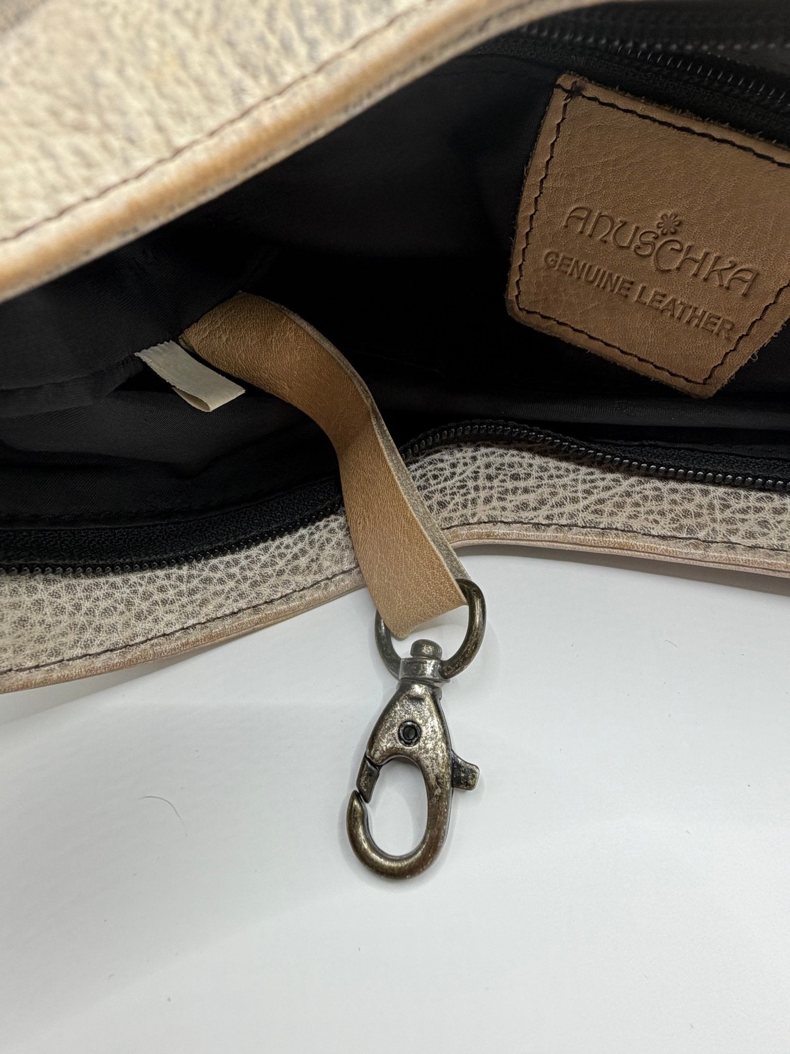 Anuschka Hand - Painted Leather Crossbody Bag – Floral & Butterfly Artwork, Multi - Color - Resale Thrift Boutique LLC.