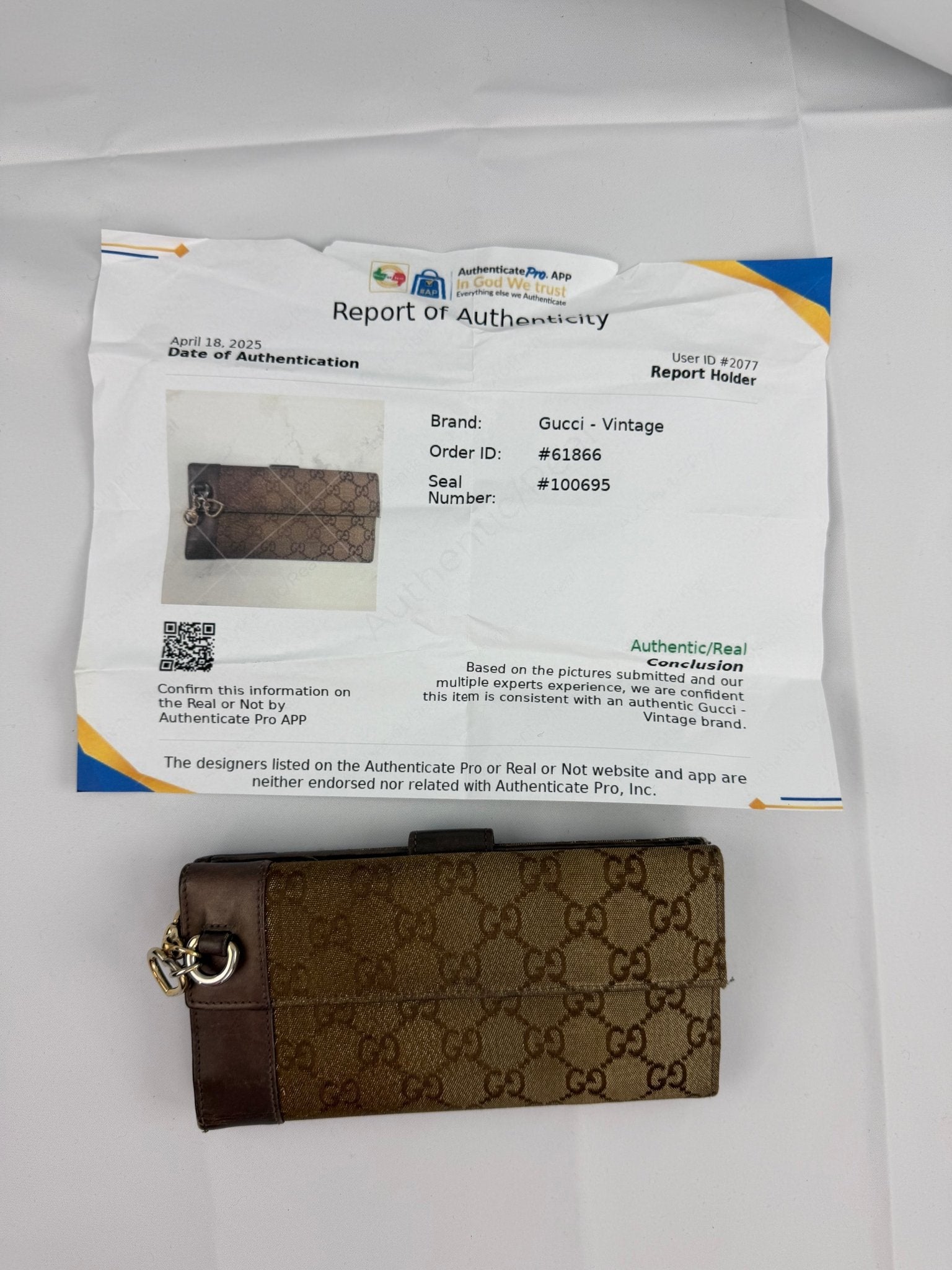 Authentic Gucci Monogram Wallet with Charms - Resale Thrift Boutique LLC.