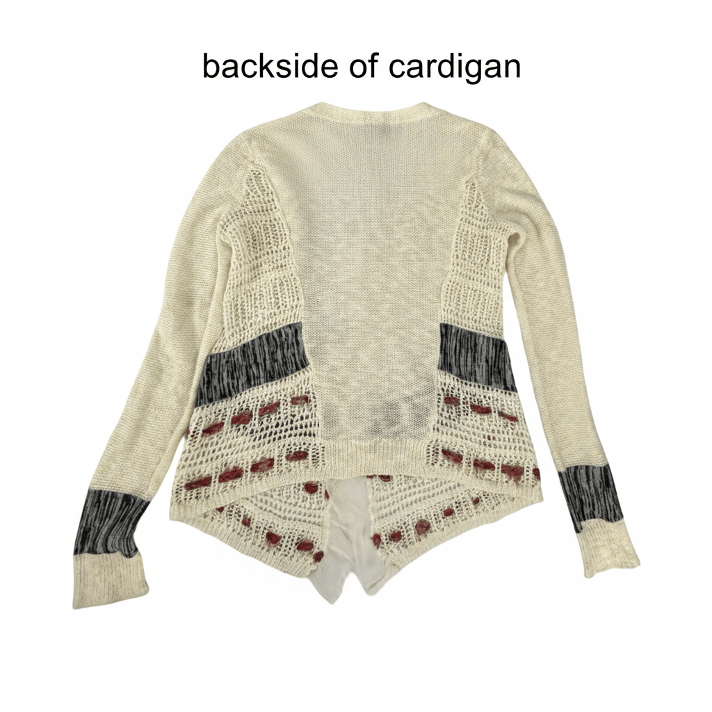 Cocogio Cream Boho Cardigan - Fringe & Embroidered Details - Resale Thrift Boutique LLC.
