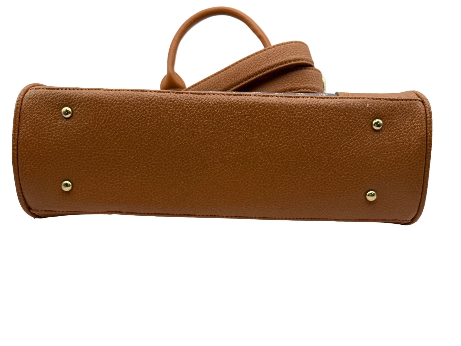 Danbury Mint Personalized 'T' Monogram Satchel Bag - Tan Brown Gold - NWOT - Resale Thrift Boutique LLC.