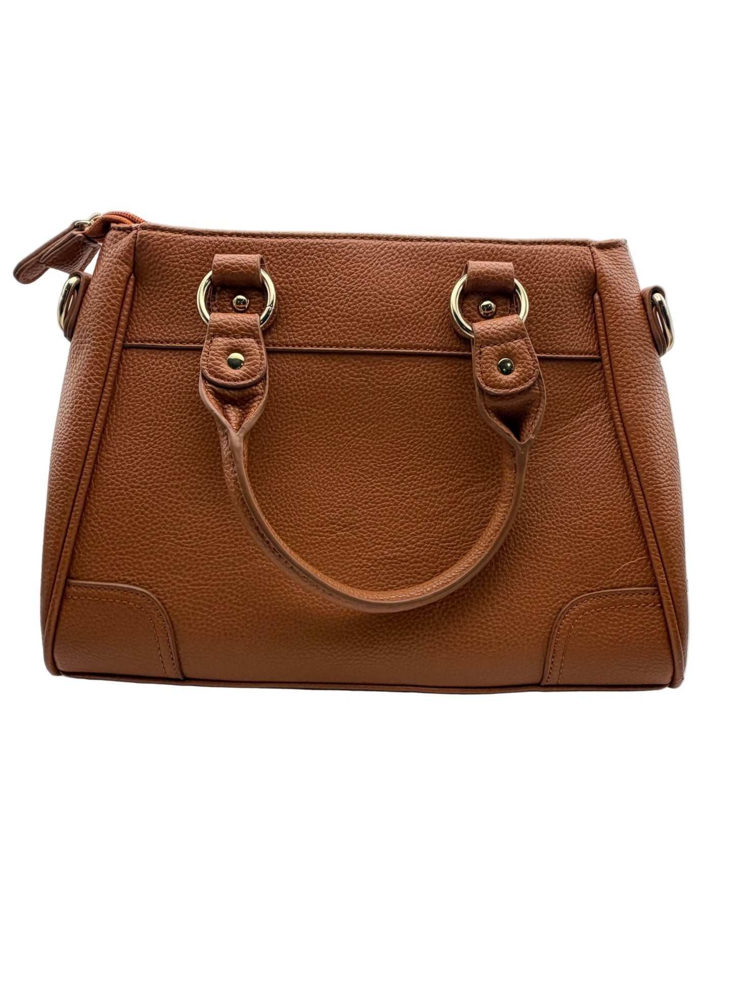 Danbury Mint Personalized 'T' Monogram Satchel Bag - Tan Brown Gold - NWOT - Resale Thrift Boutique LLC.