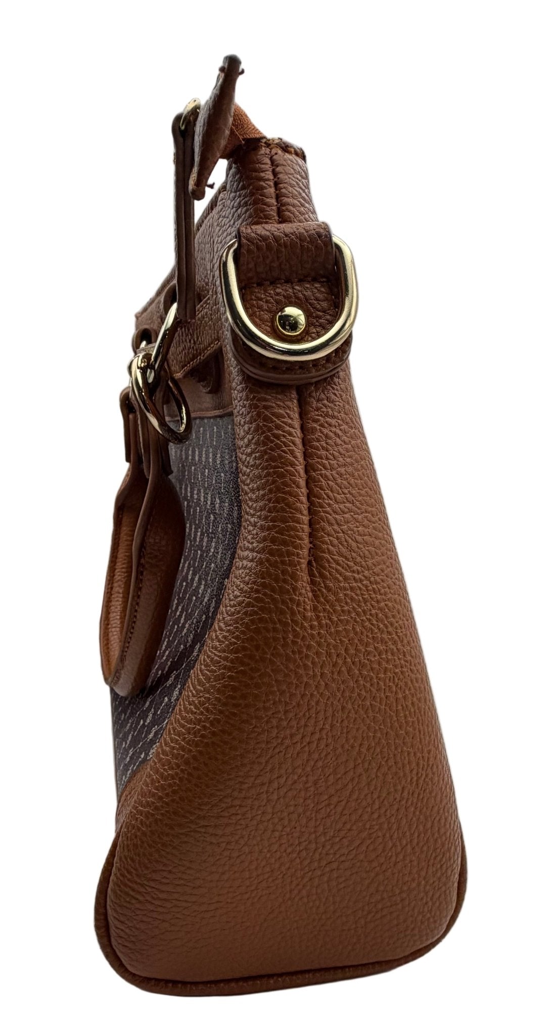 Danbury Mint Personalized 'T' Monogram Satchel Bag - Tan Brown Gold - NWOT - Resale Thrift Boutique LLC.