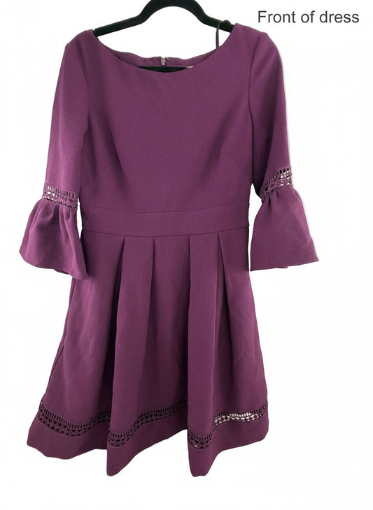 Eliza J Purple Bell Sleeve Dress - Size 8 - Resale Thrift Boutique LLC.