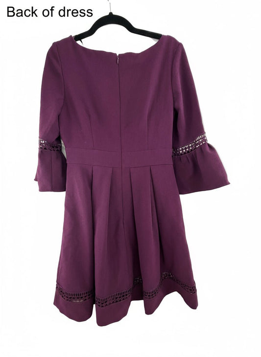 Eliza J Purple Bell Sleeve Dress - Size 8 - Resale Thrift Boutique LLC.