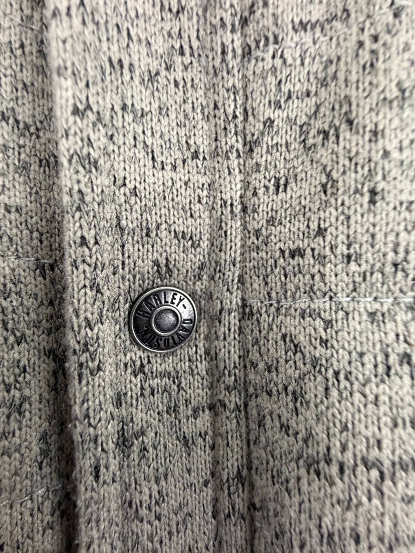 Excellent used condition Harley - Davidson Sherpa Lined Shirt Jacket Cream Sage Men's L - Resale Thrift Boutique LLC.