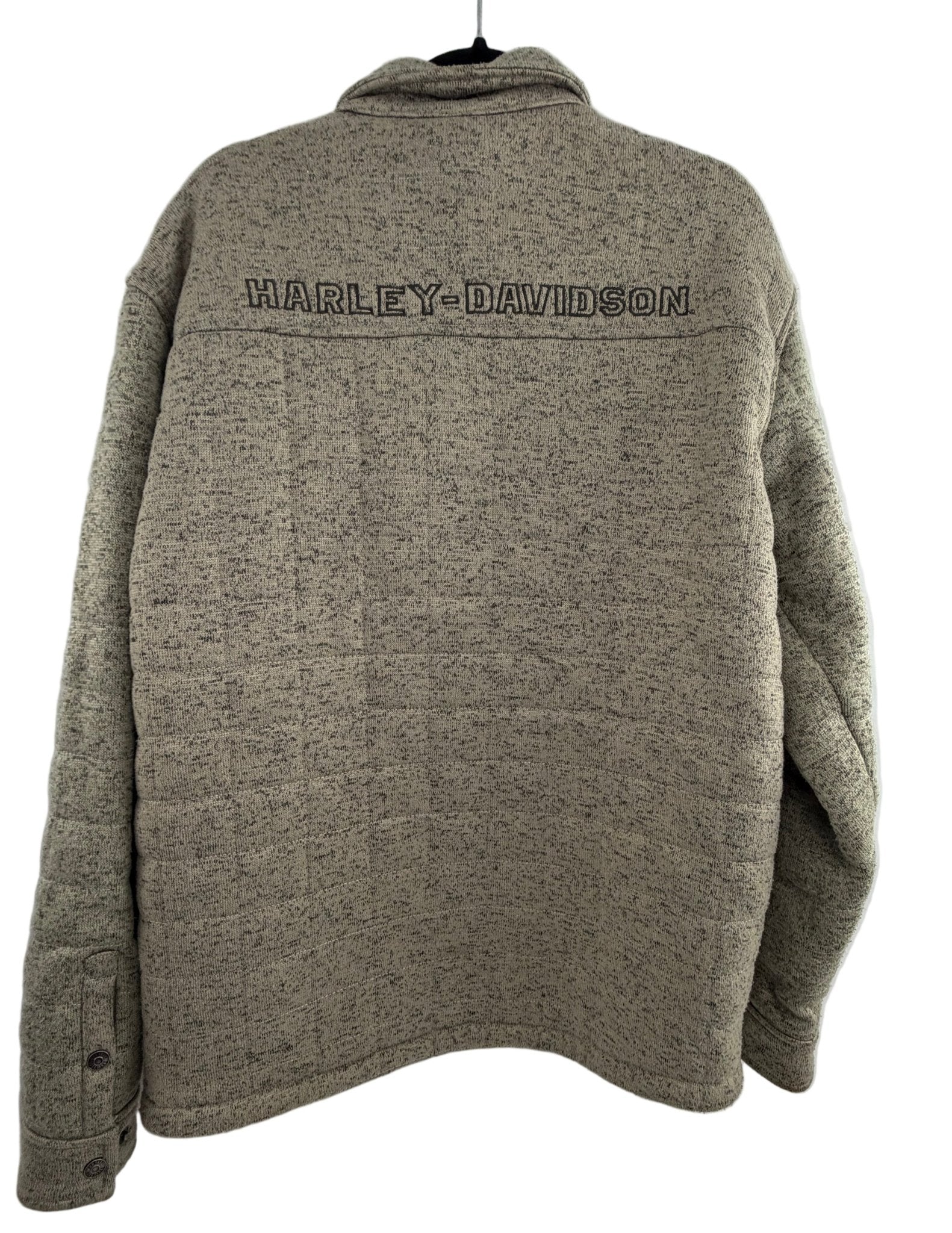 Excellent used condition Harley - Davidson Sherpa Lined Shirt Jacket Cream Sage Men's L - Resale Thrift Boutique LLC.