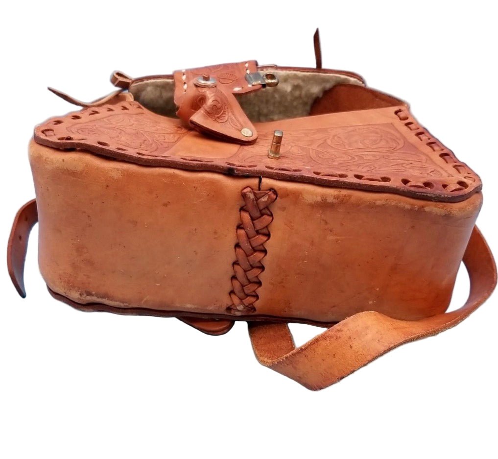 Handcrafted Tooled Leather Saddle Bag - Western Style Crossbody - Resale Thrift Boutique LLC.