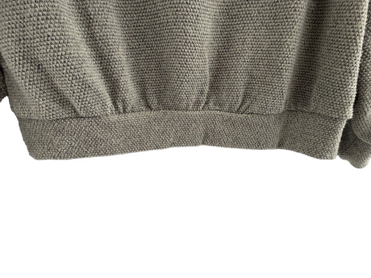 Lush Textured Knit Sweater Taupe Boat Neck Dolman Sleeve - Size S - Resale Thrift Boutique LLC.