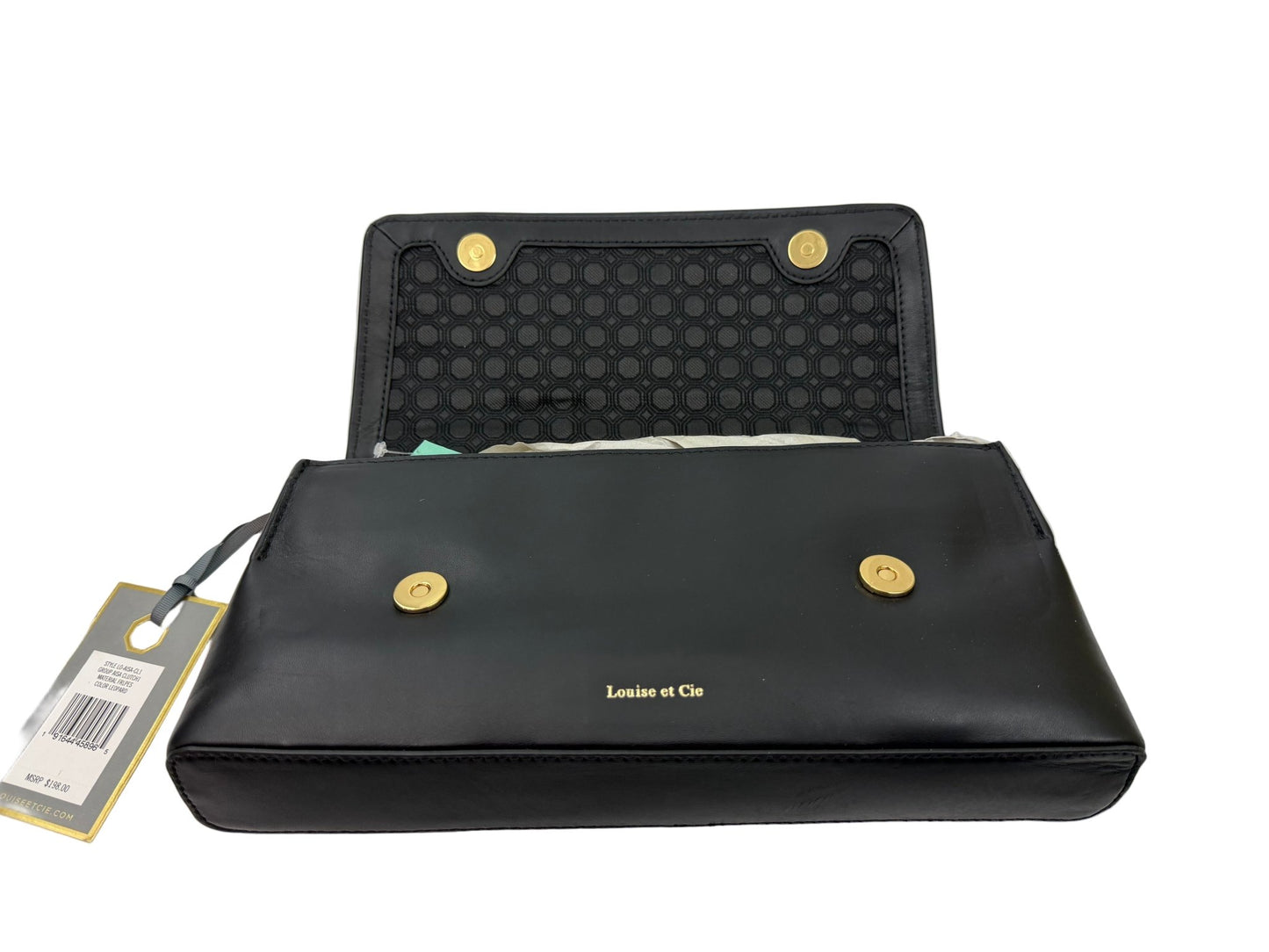 NWT Stitch Fix Louise et Cie Cheetah Print Black Clutch msrp $198 - Resale Thrift Boutique LLC.