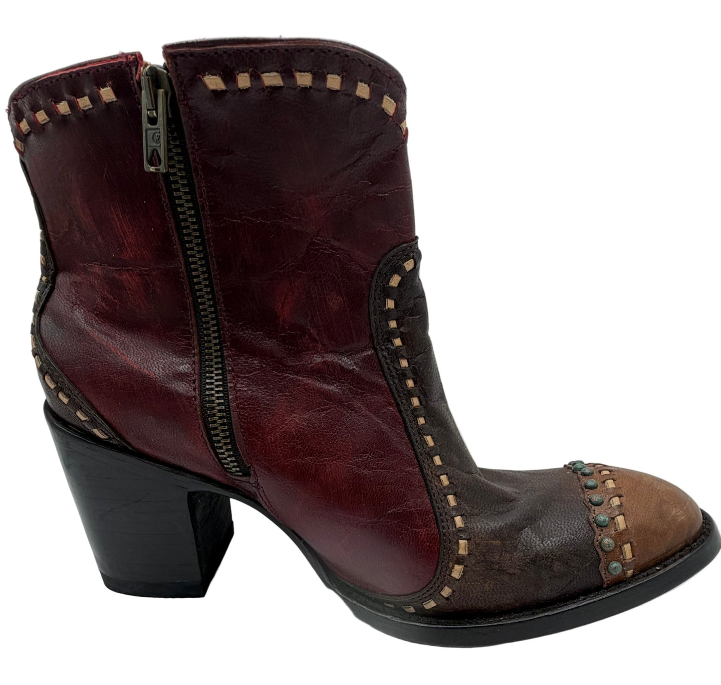 Old Gringo Studded Floral Embroidered Leather Booties – Black Western Ankle Boots Women's 9B EUC - Resale Thrift Boutique LLC.