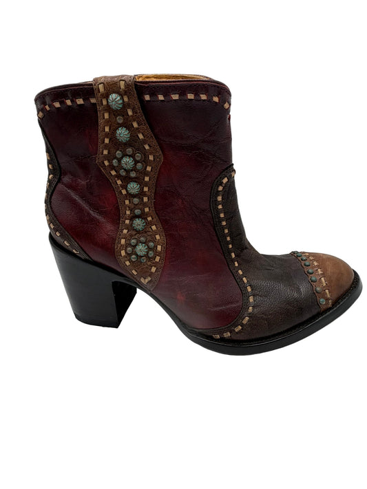 Old Gringo Studded Floral Embroidered Leather Booties – Black Western Ankle Boots Women's 9B EUC - Resale Thrift Boutique LLC.