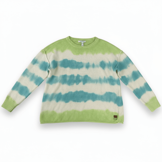 Peace Love World Tie - Dye Sweater - Green Turquoise Ombre - Resale Thrift Boutique LLC.