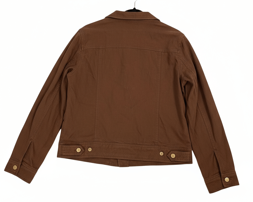 Rachel Zoe Brown Utility Jacket with Gold Hardware - Resale Thrift Boutique LLC.