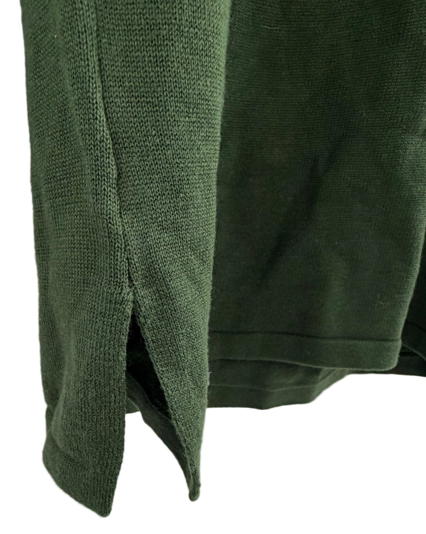 Sahalie Olive Green Cowl Neck Long Sleeve Top with Braided Detail - Size M - Resale Thrift Boutique LLC.