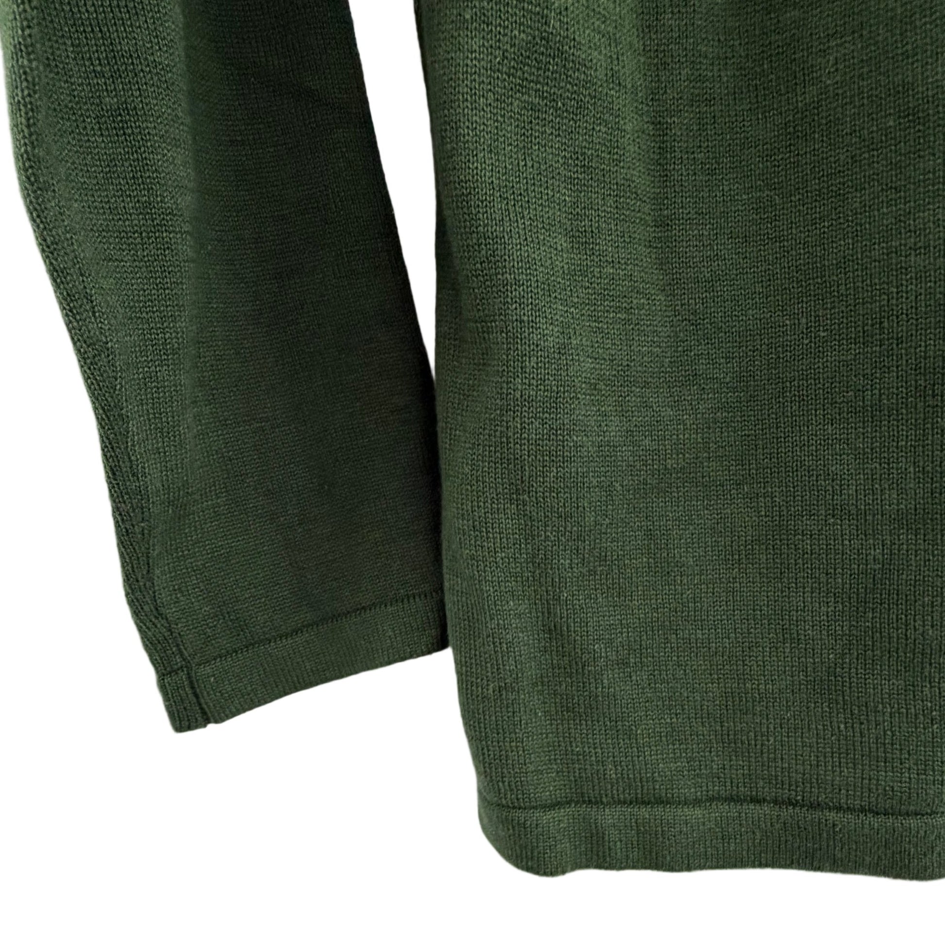 Sahalie Olive Green Cowl Neck Long Sleeve Top with Braided Detail - Size M - Resale Thrift Boutique LLC.