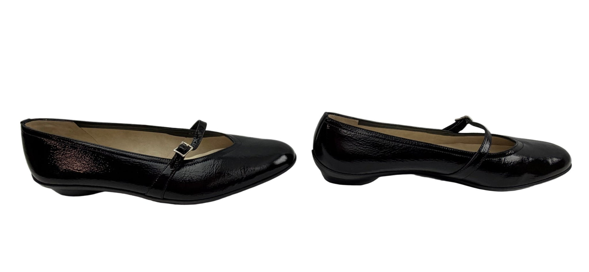 Salvatore Ferragamo Black Patent Leather Shoes - Size 9.5 - Resale Thrift Boutique LLC.