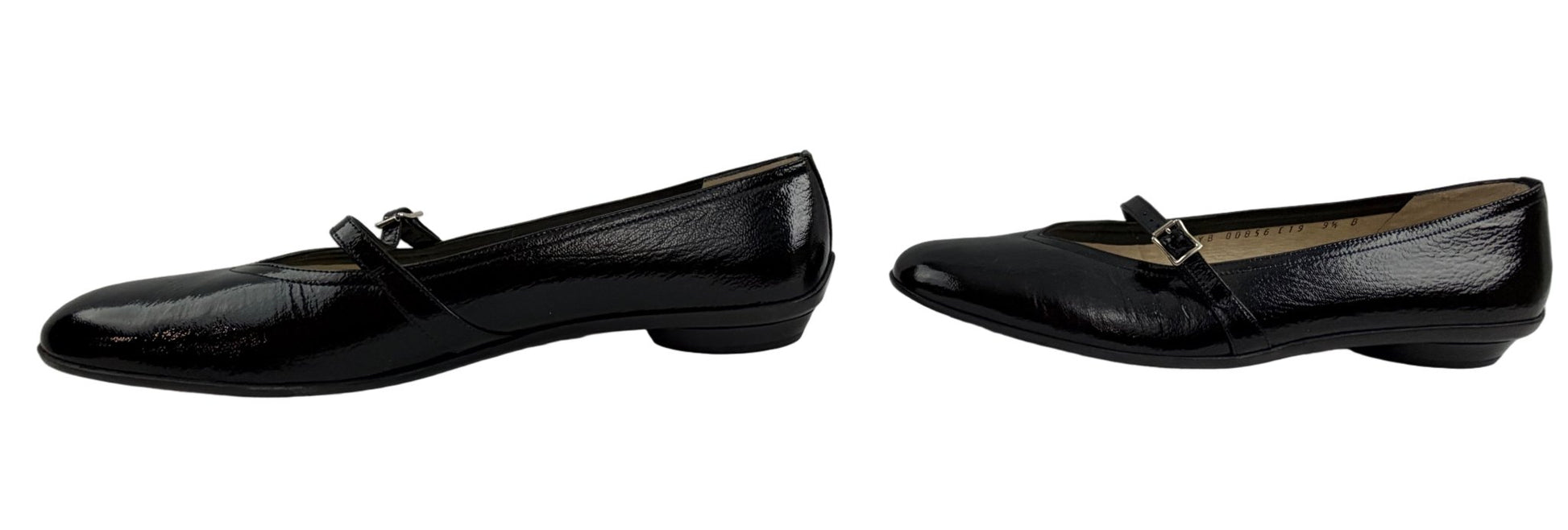 Salvatore Ferragamo Black Patent Leather Shoes - Size 9.5 - Resale Thrift Boutique LLC.