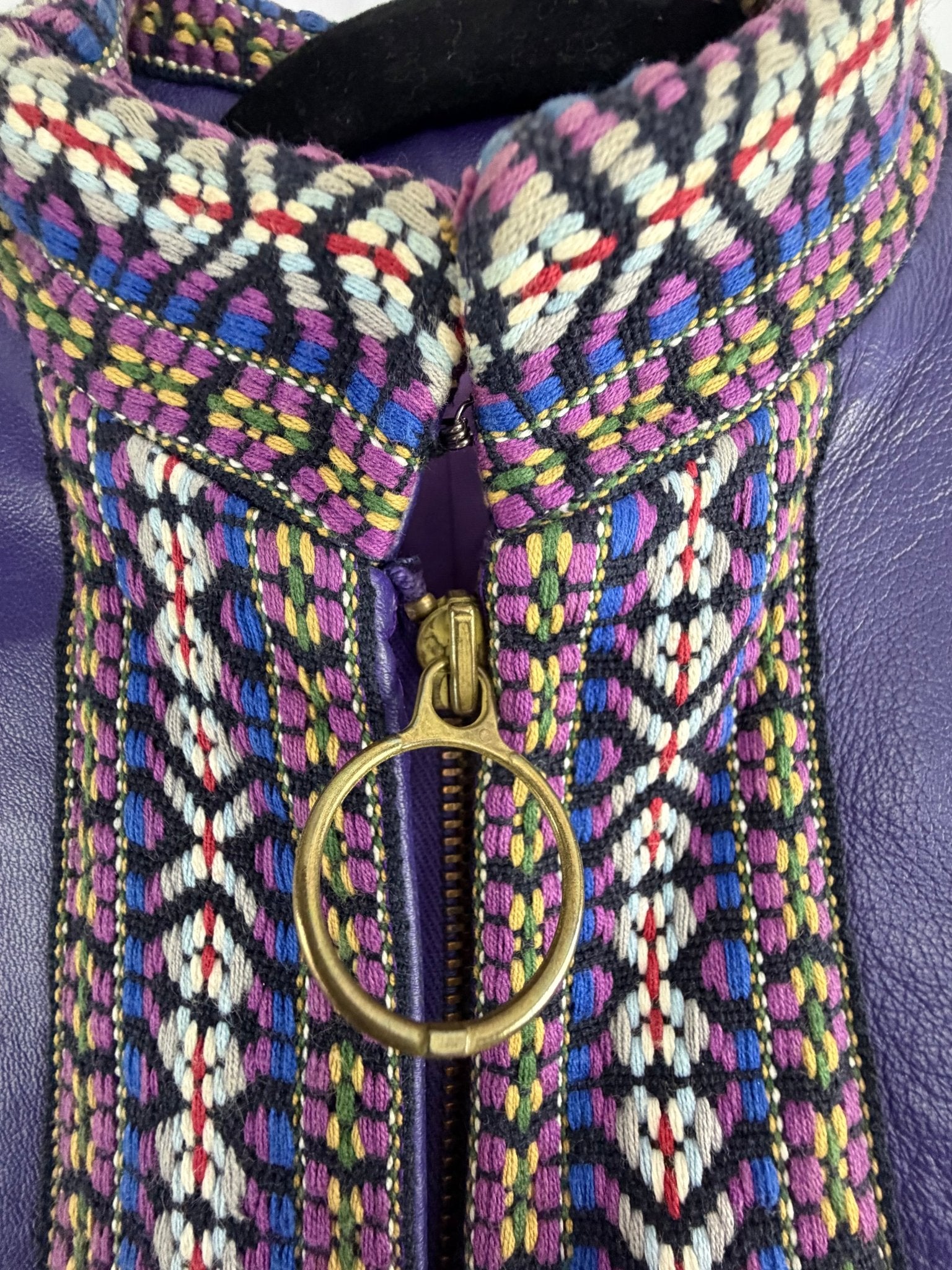 Vintage 1960s - 70s Purple Leather Mini Dress - Hadley Style - Resale Thrift Boutique LLC.