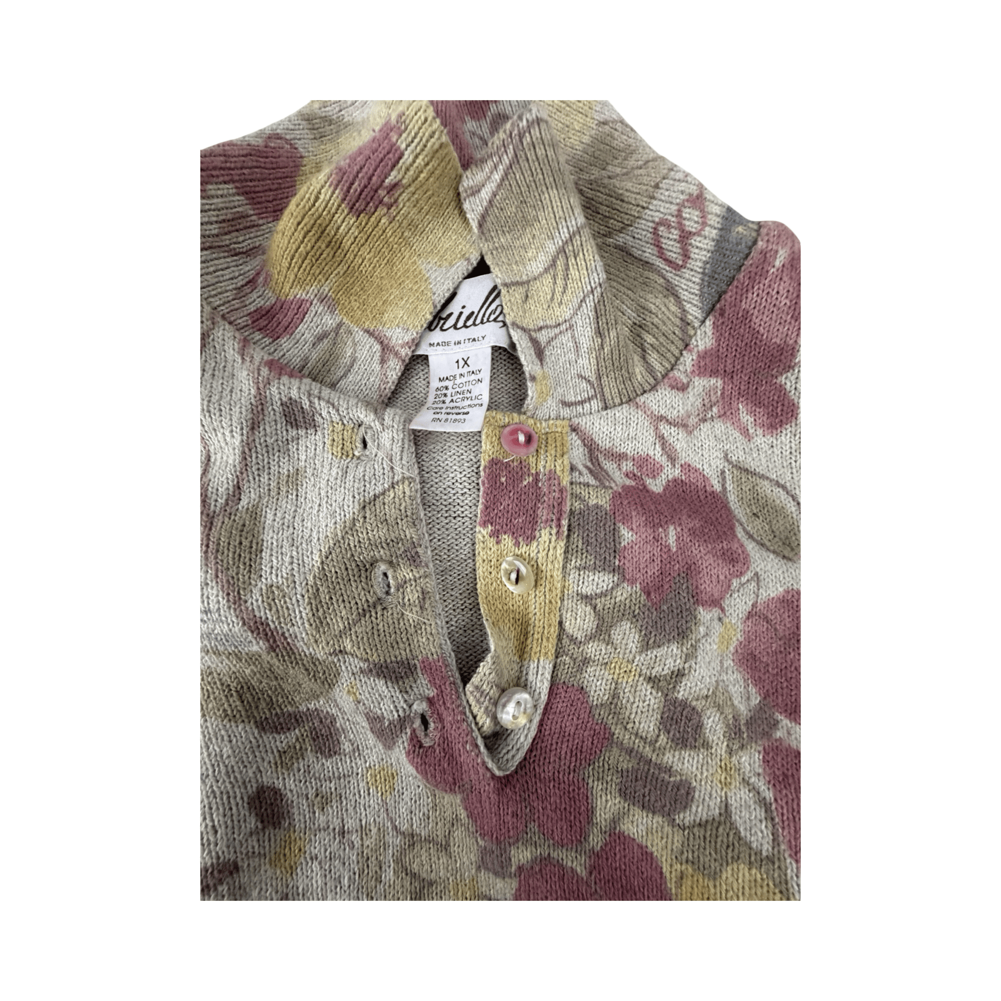 Vintage 90s Gabriella T. Italian Floral Print Collared Top Dress - Resale Thrift Boutique LLC.