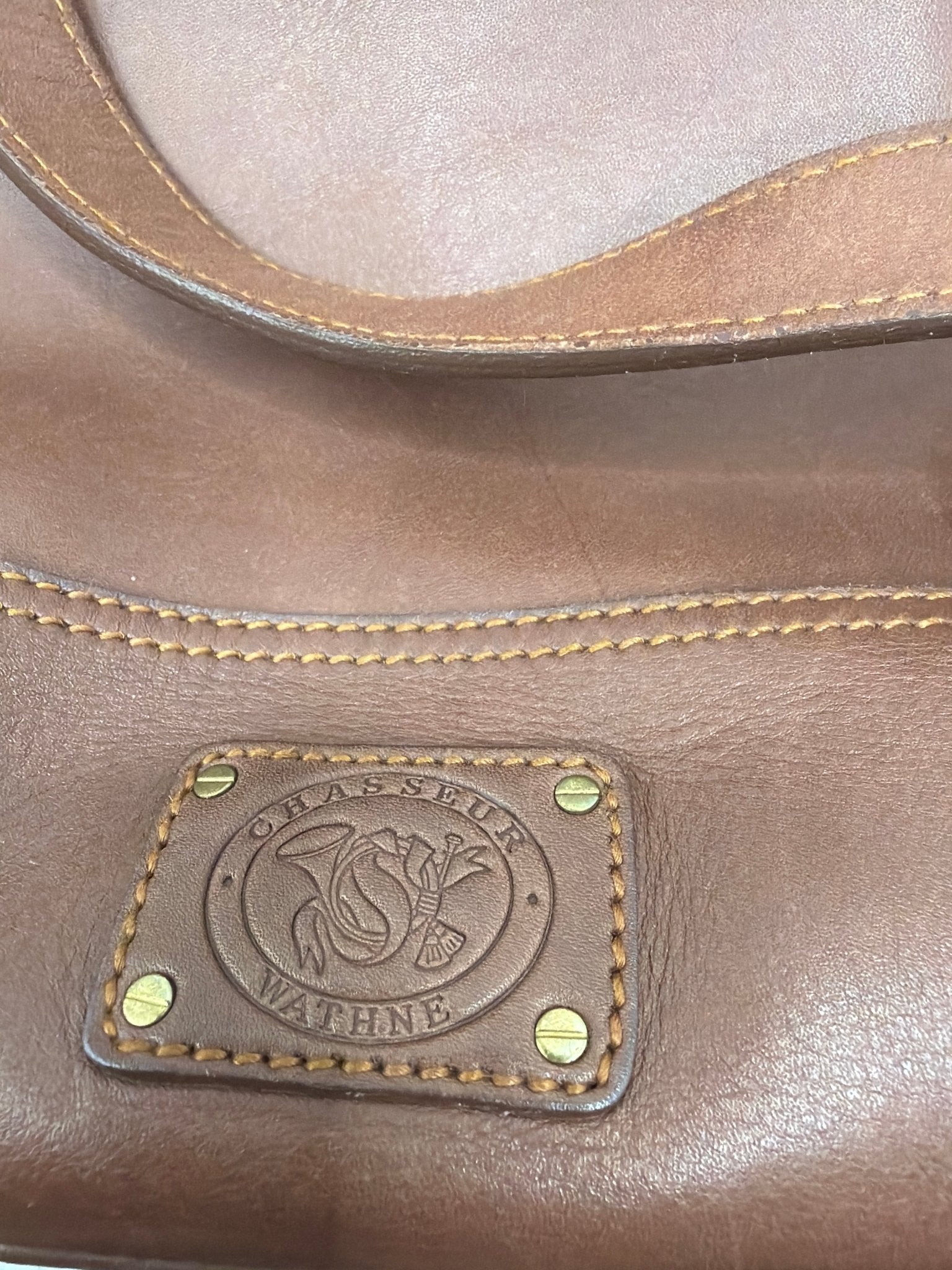 Vintage Chasseur Wathne Leather Tote – Full - Grain Brown Leather Bag w/ Dust Bag - Resale Thrift Boutique LLC.