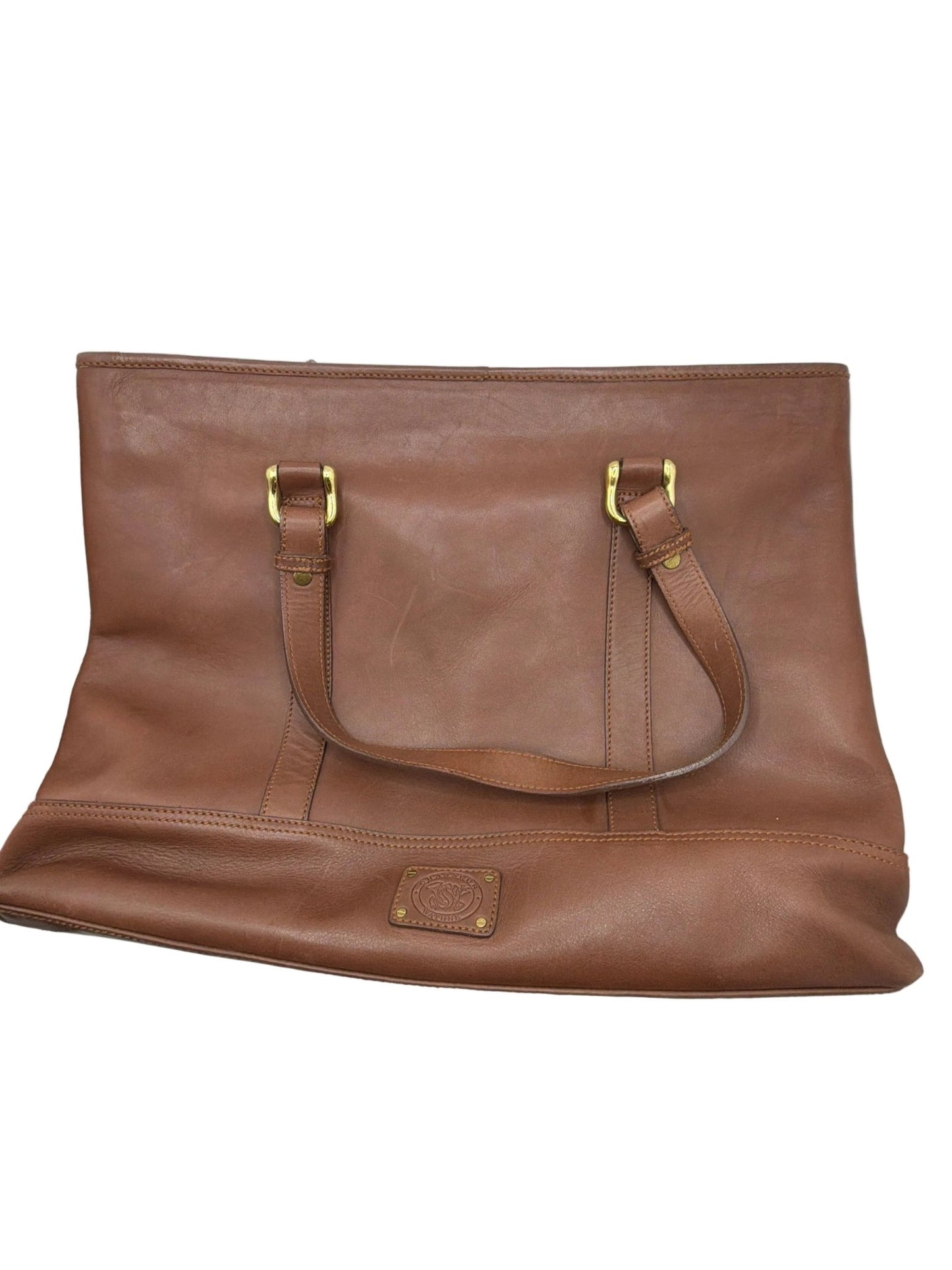 Vintage Chasseur Wathne Leather Tote – Full - Grain Brown Leather Bag w/ Dust Bag - Resale Thrift Boutique LLC.