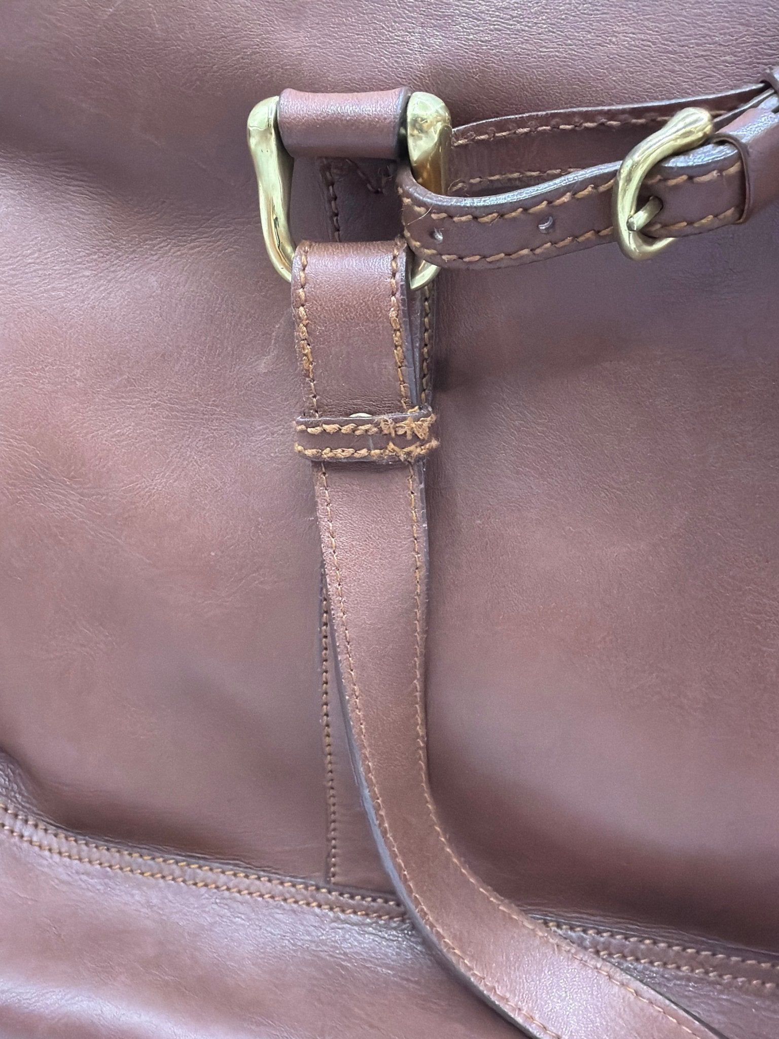 Vintage Chasseur Wathne Leather Tote – Full - Grain Brown Leather Bag w/ Dust Bag - Resale Thrift Boutique LLC.