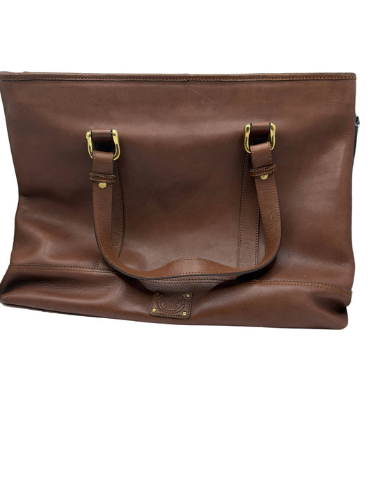 Vintage Chasseur Wathne Leather Tote – Full - Grain Brown Leather Bag w/ Dust Bag - Resale Thrift Boutique LLC.