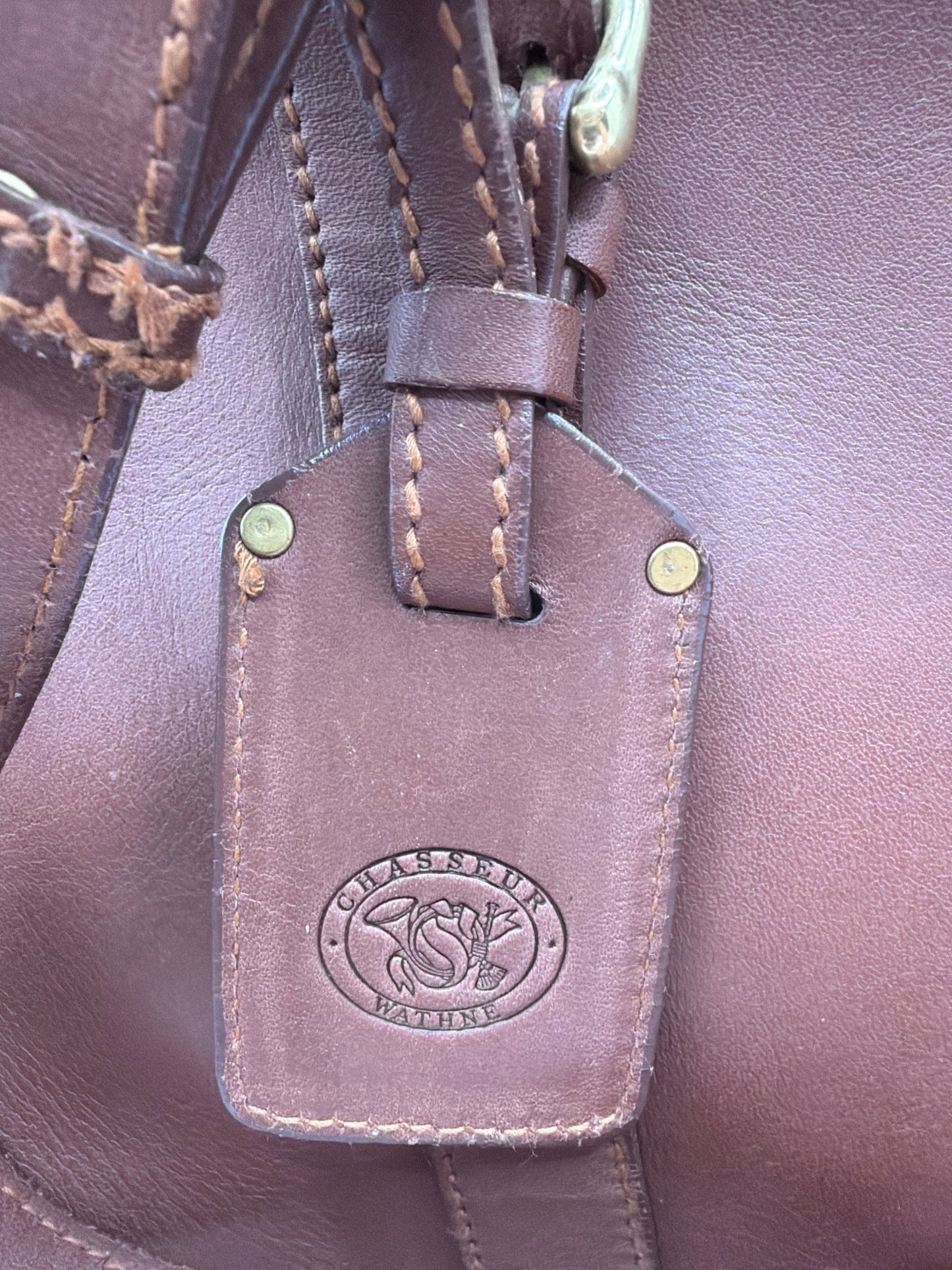 Vintage Chasseur Wathne Leather Tote – Full - Grain Brown Leather Bag w/ Dust Bag - Resale Thrift Boutique LLC.