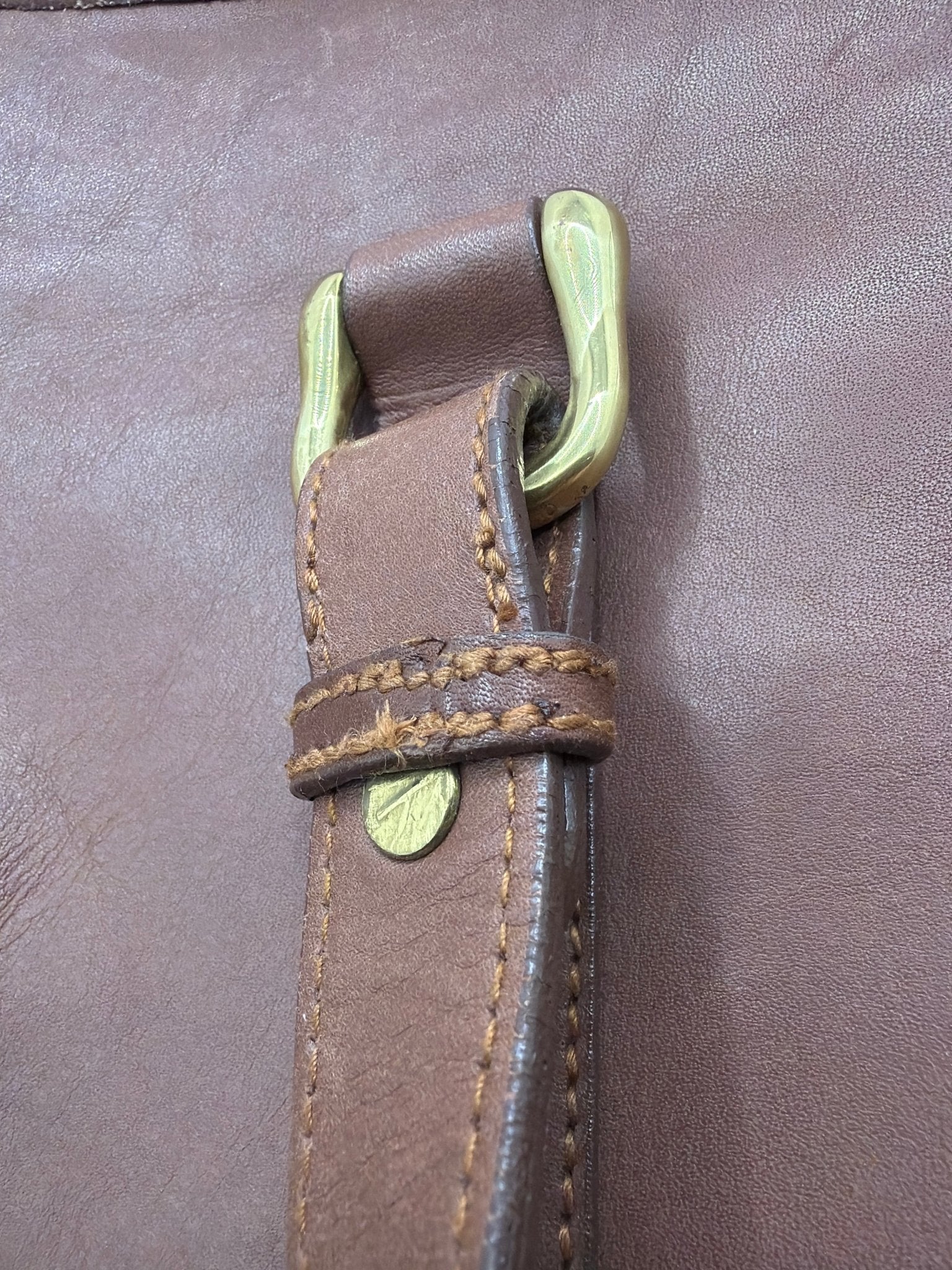 Vintage Chasseur Wathne Leather Tote – Full - Grain Brown Leather Bag w/ Dust Bag - Resale Thrift Boutique LLC.