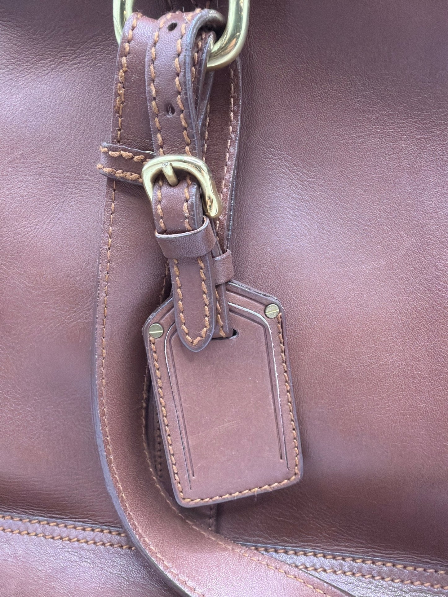 Vintage Chasseur Wathne Leather Tote – Full - Grain Brown Leather Bag w/ Dust Bag - Resale Thrift Boutique LLC.