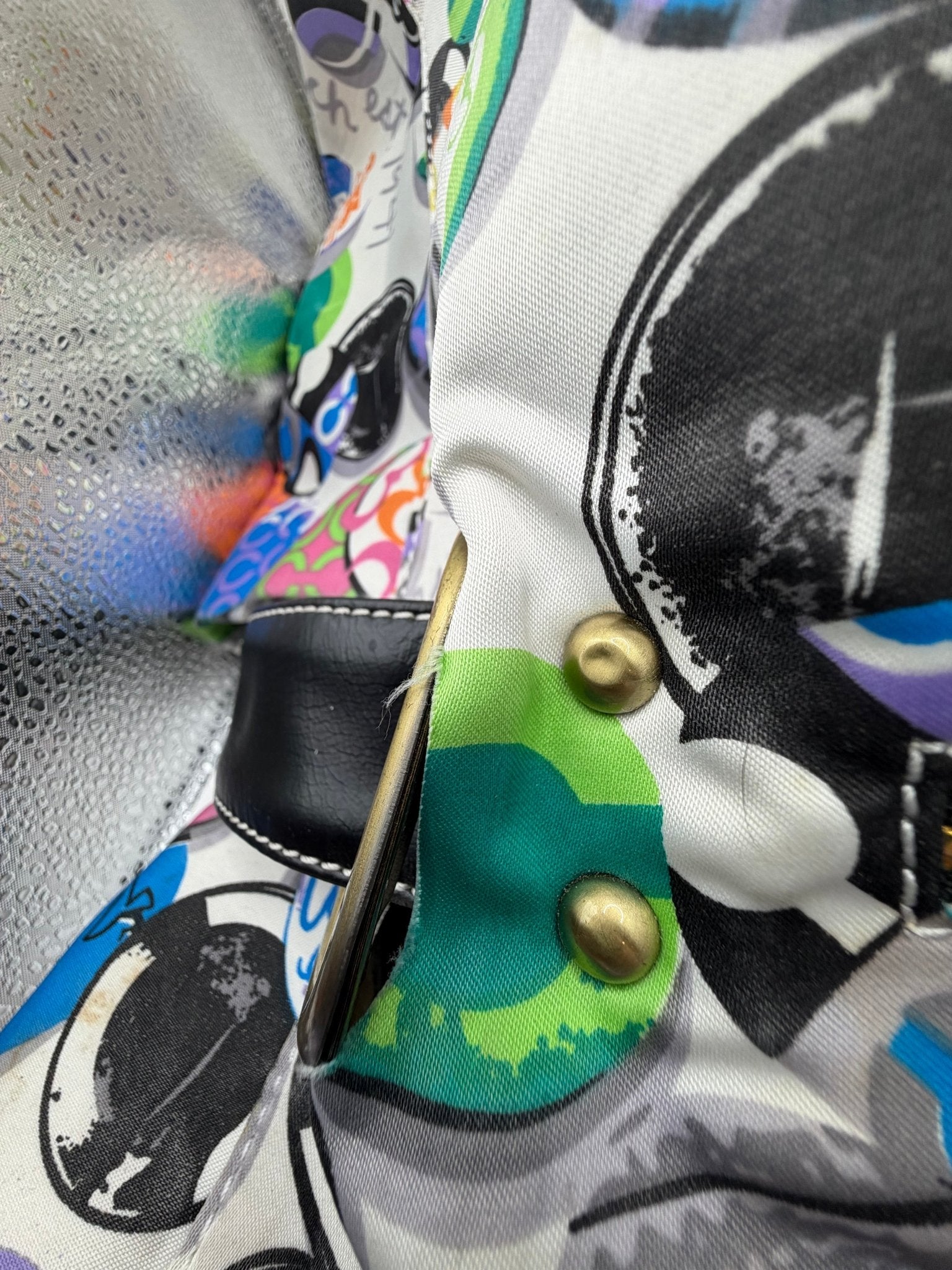 Y2K Coach Poppy Tote – Rare Multicolor Polka Dot Print | Large Glam Tote - Resale Thrift Boutique LLC.